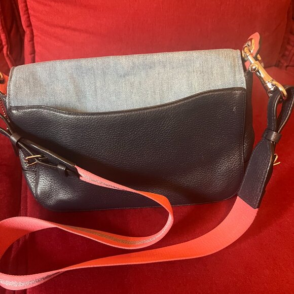Used Once Denim Coach Messenger Bag - Picture 2 of 3